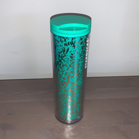 Starbucks Green and Gold Flake Acrylic Tumbler - Picture 5 of 7